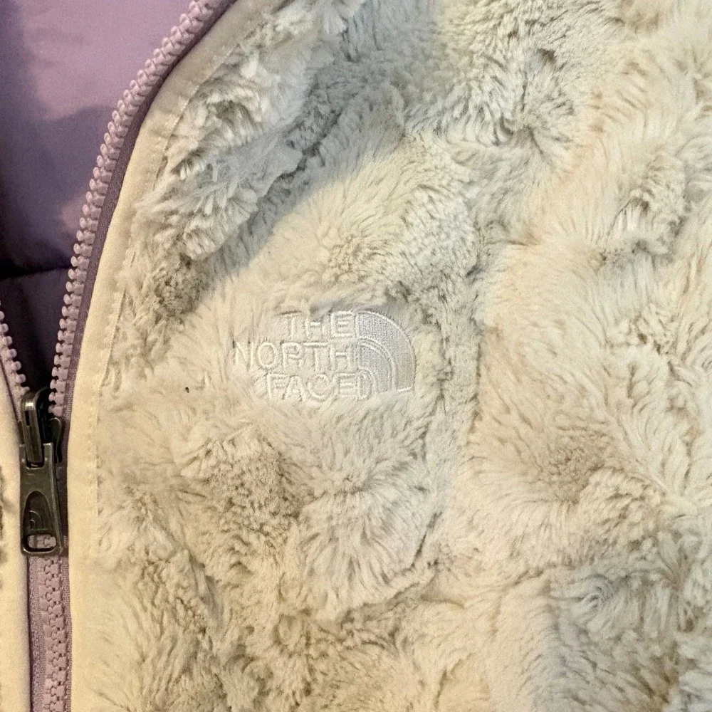 The North Face Girls Reversible Mossbud Swirl Jacket Purple‎ Fleece Large 14/16